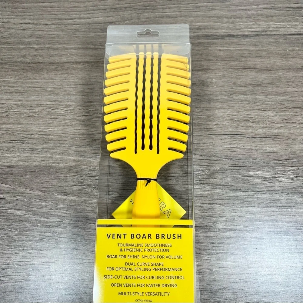 Cocco Yellow Aura Vent Boar Bristle Hair Brush